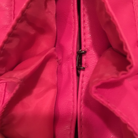 INC Pink Leather Like Jacket - Picture 7 of 8